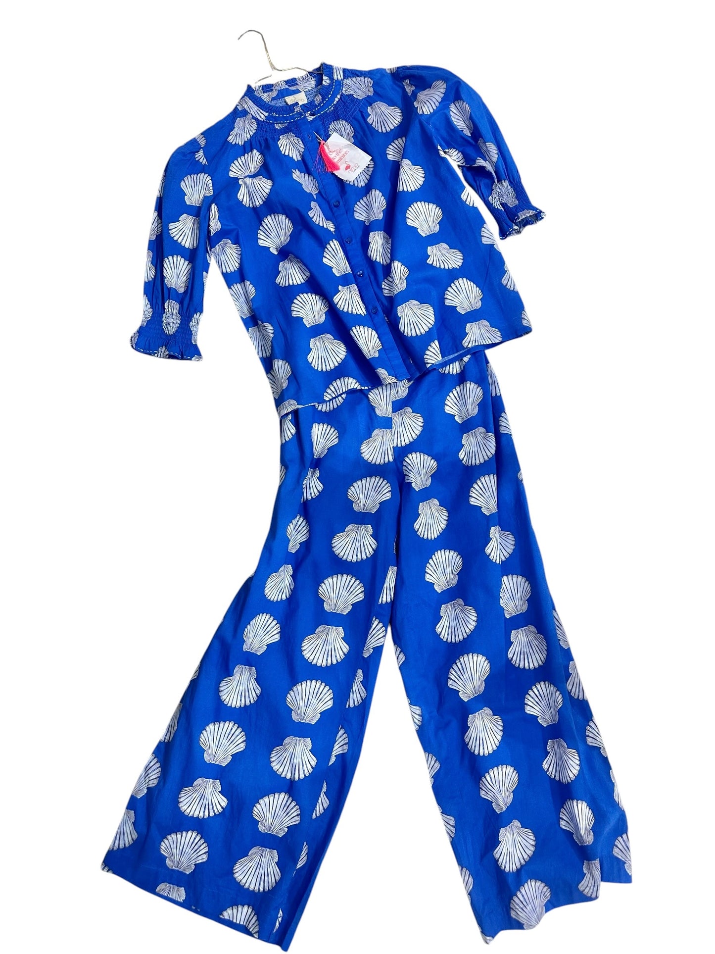 Bergamot Blouse in blue shells by Nimo