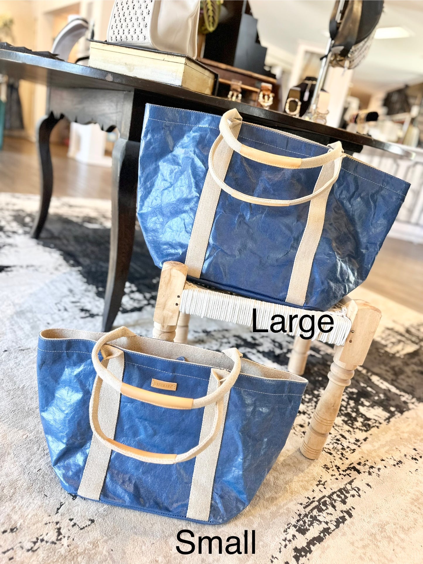 Giulia Carryall Tote Large Bag in Denim by Uashmama
