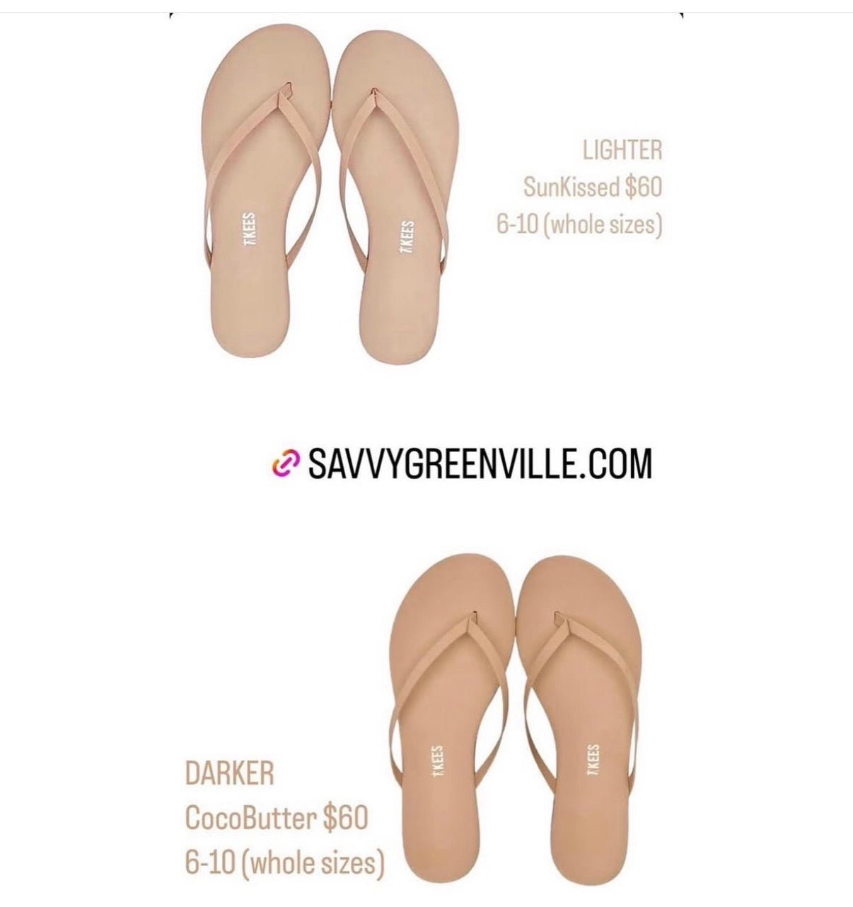 Foundations Matte Flip Flop in cocobutter by TKEES