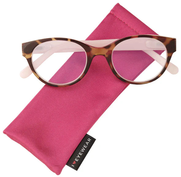 Shelby Reading Glasses: Pink / +1.25