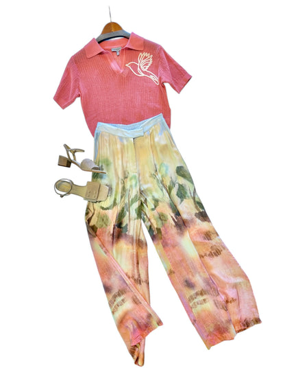 Fiore Knitted Top in strawberry ice by Conditions Apply