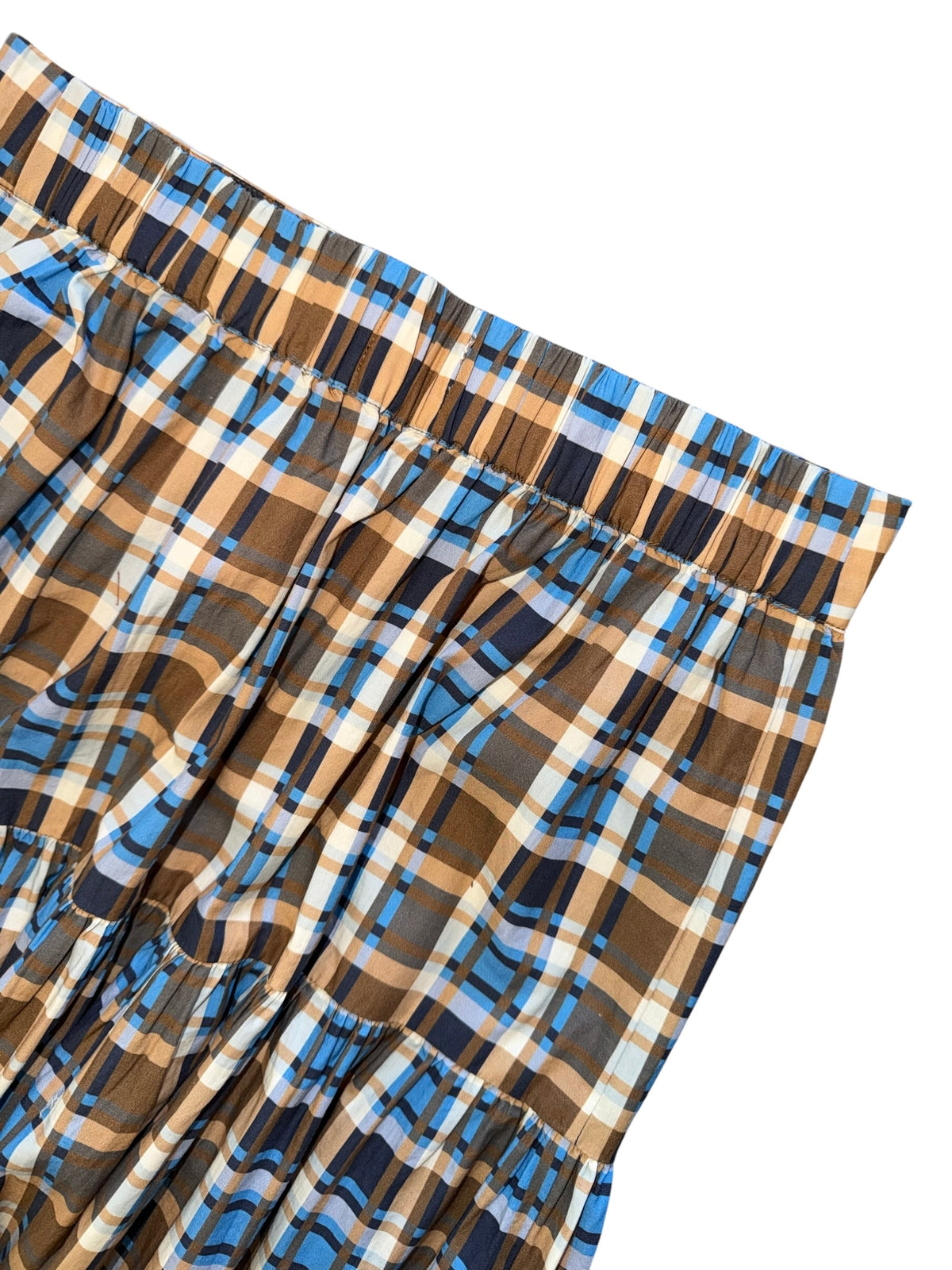 Maggie Skirt in brown plaid by Navy Bleu
