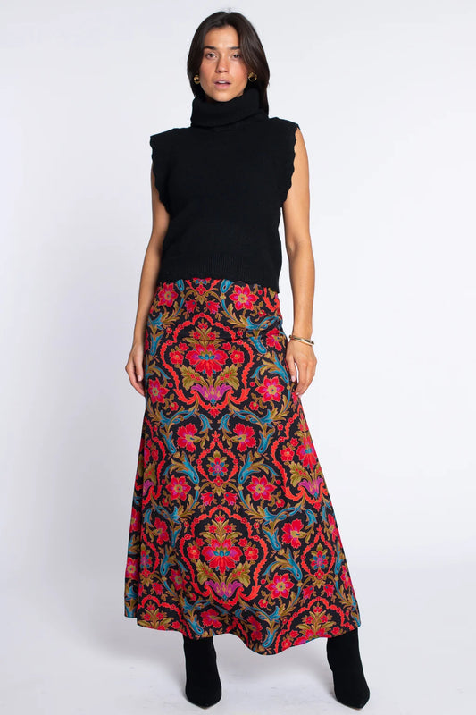Anita Maxi Skirt in damask by Elizabeth James