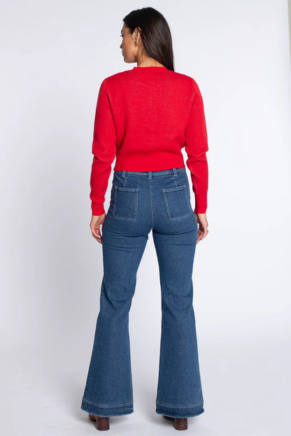 Naomi Cardigan in fall blooms by Elizabeth James