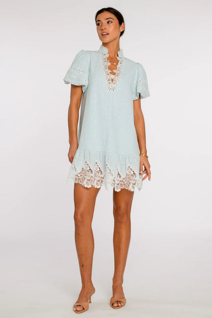 Chessy Dress in shirting stripe by Elizabeth James