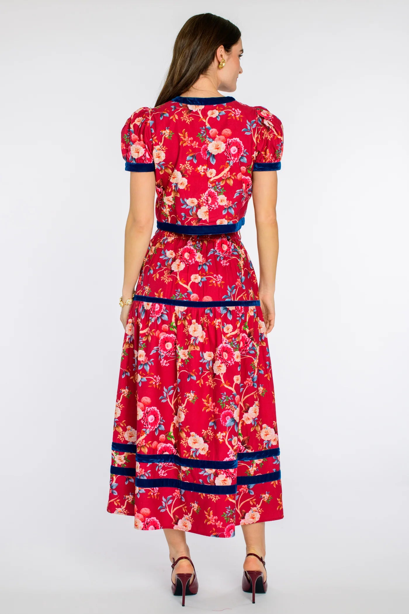 Coco Top in chinoiserie scarlett by Elizabeth James