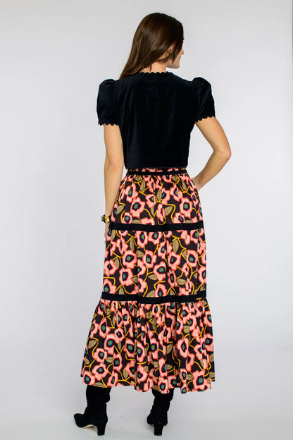 Cap Sleeve Coco Jacket in black by Elizabeth James