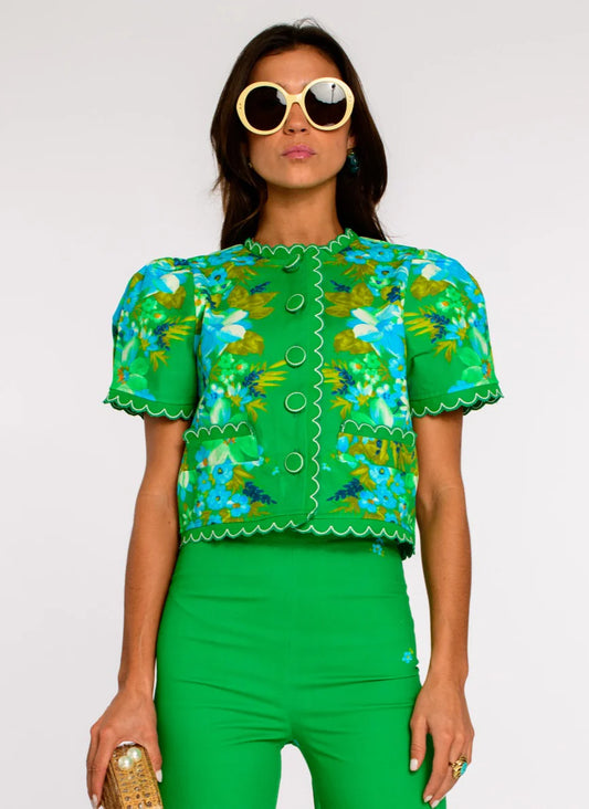 Coco Top in hula print by Elizabeth James