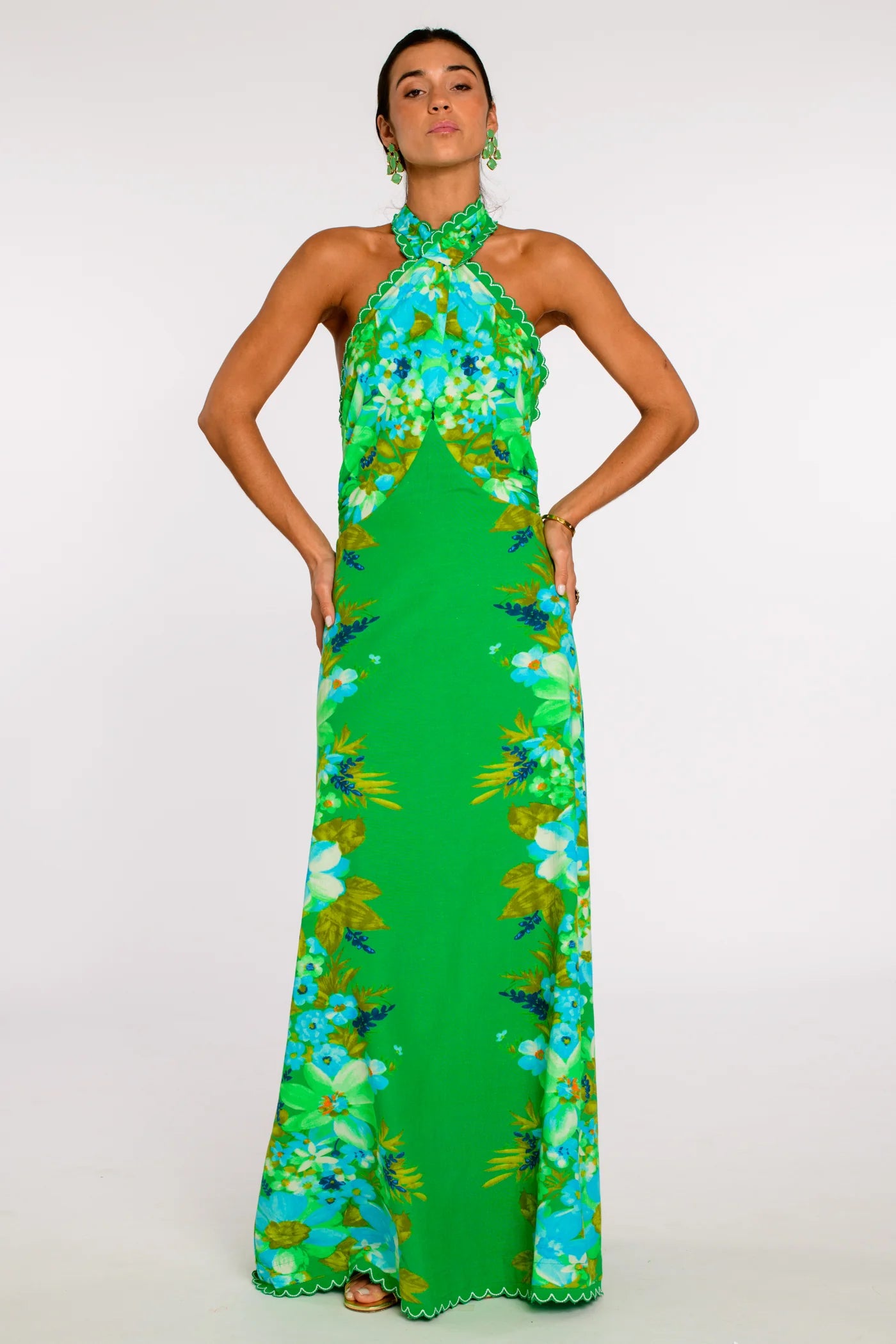 Aubrey Maxi Dress in hula print by Elizabeth James