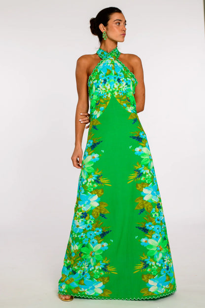 Aubrey Maxi Dress in hula print by Elizabeth James