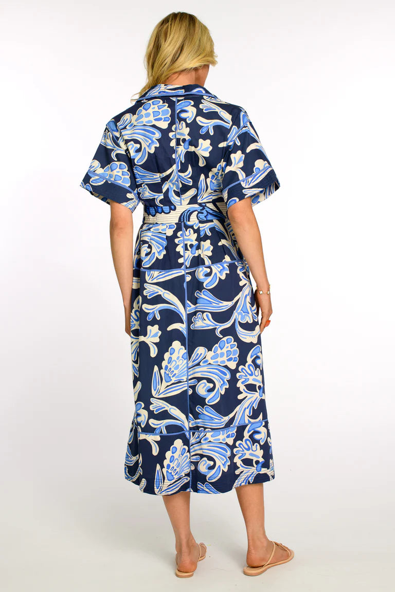 Collins Dress in grand entrance navy by Elizabeth James