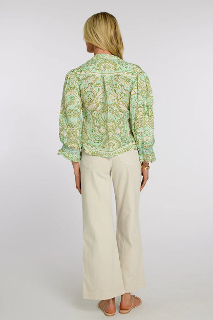 Emily Top in Damask Pool by Elizabeth James