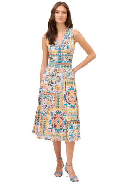 Mabel Skirt in scarf print by Allison