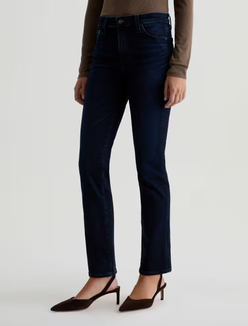 Mari Mid Rise Slim Straight Jean in 3 years gravity by AG