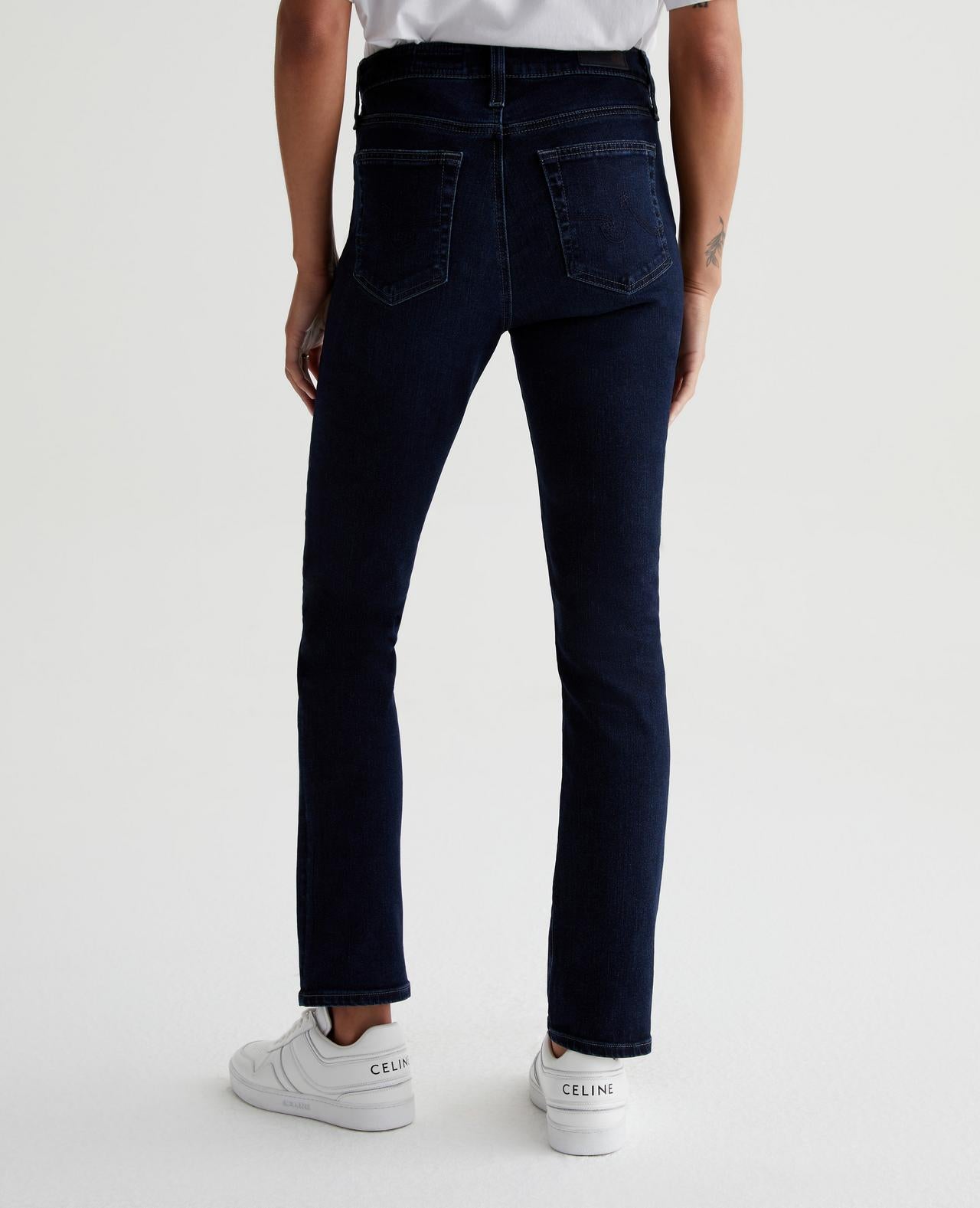 Mari High Rise Slim Straight in plaza by AG