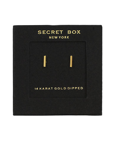 7mm Bar Studs in gold by Secretbox