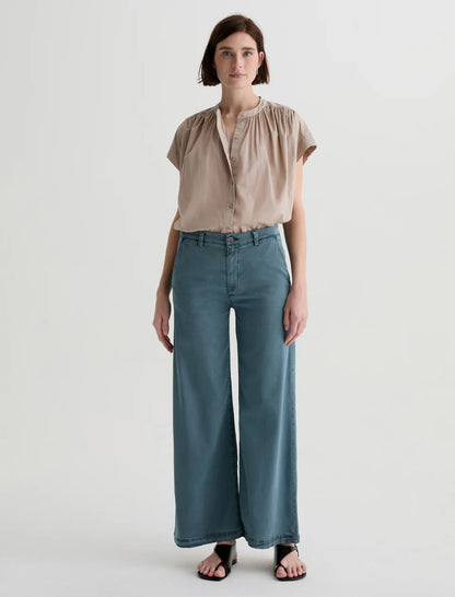 Caden Wide Leg in sulfur slate storm by AG