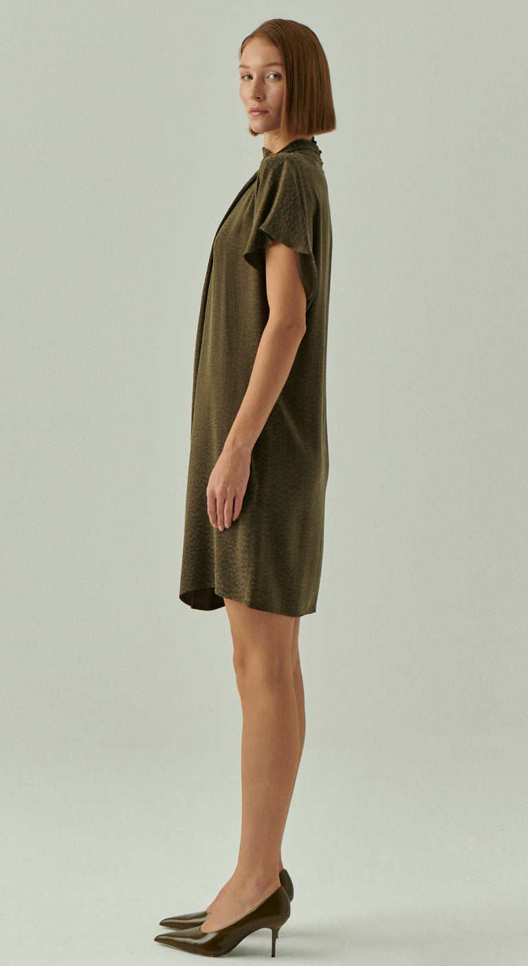 Martha Shift Dress in olive by Exquise