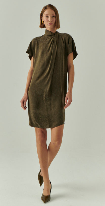 Martha Shift Dress in olive by Exquise
