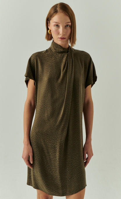 Martha Shift Dress in olive by Exquise