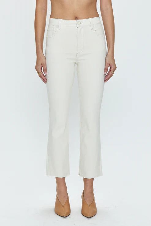 Lennon High Rise Crop Boot in sand stone by Pistola