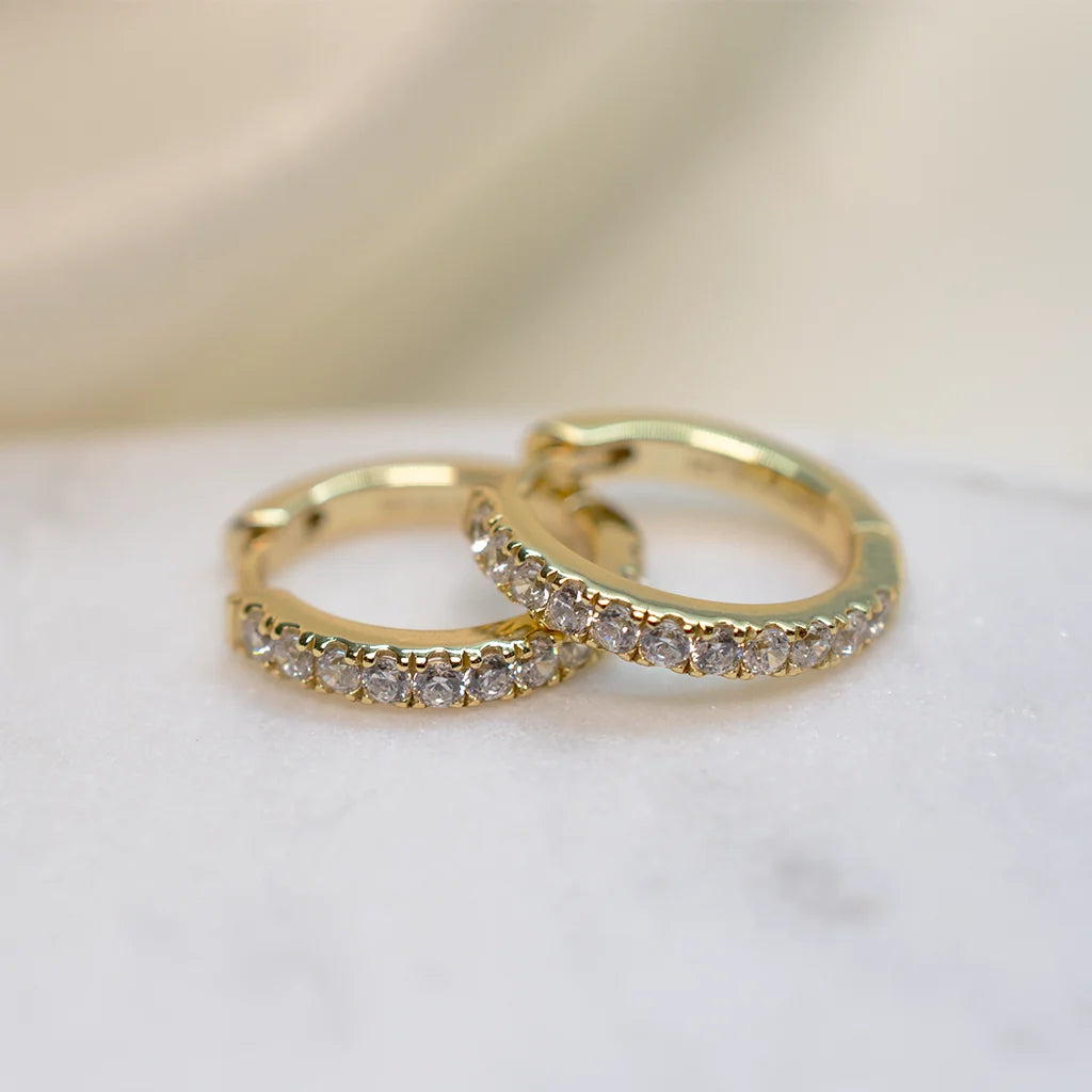 Enchanted Huggie Hoops in gold by Splash