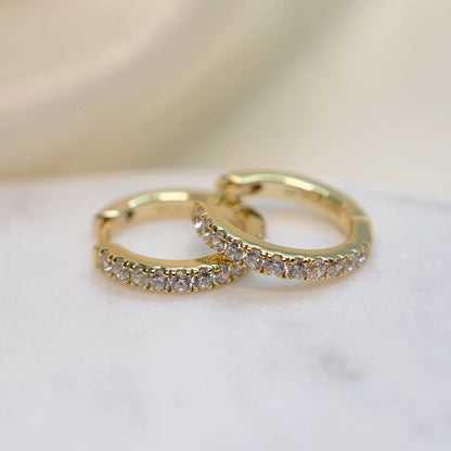 Enchanted Huggie Hoops in gold by Splash