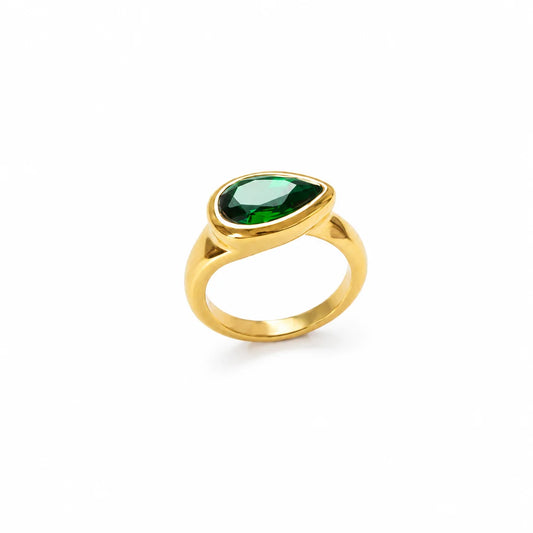 Green Light Ring in gold by Splash