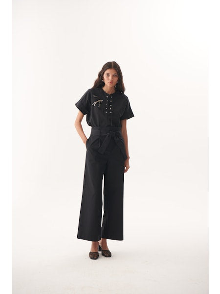 Lauren Pants in black by Exquise