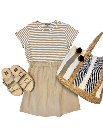 Round Hem Skirt in flax by Lilla P