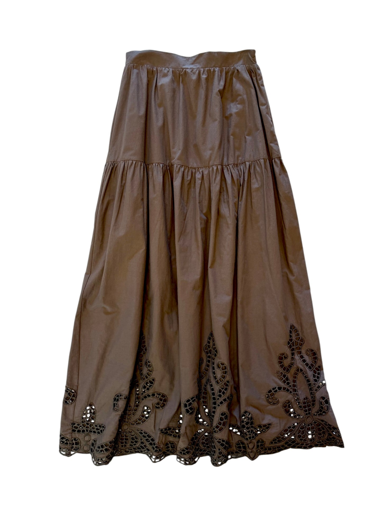 Arly Eyelet Maxi Skirt in coco by Heartloom