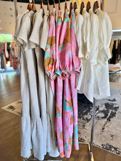 Athina Linen Shirt in off white by Lanhtropy