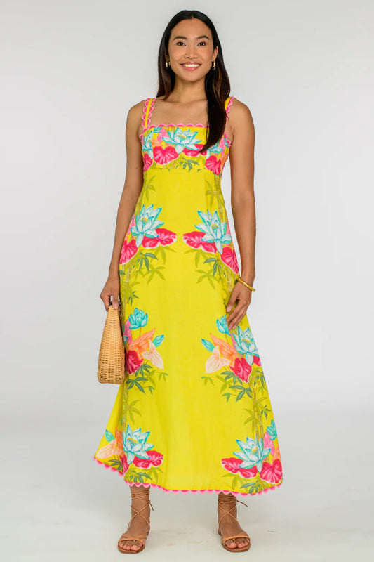 Annalisa Dress in tropical bamboo by Elizabeth James