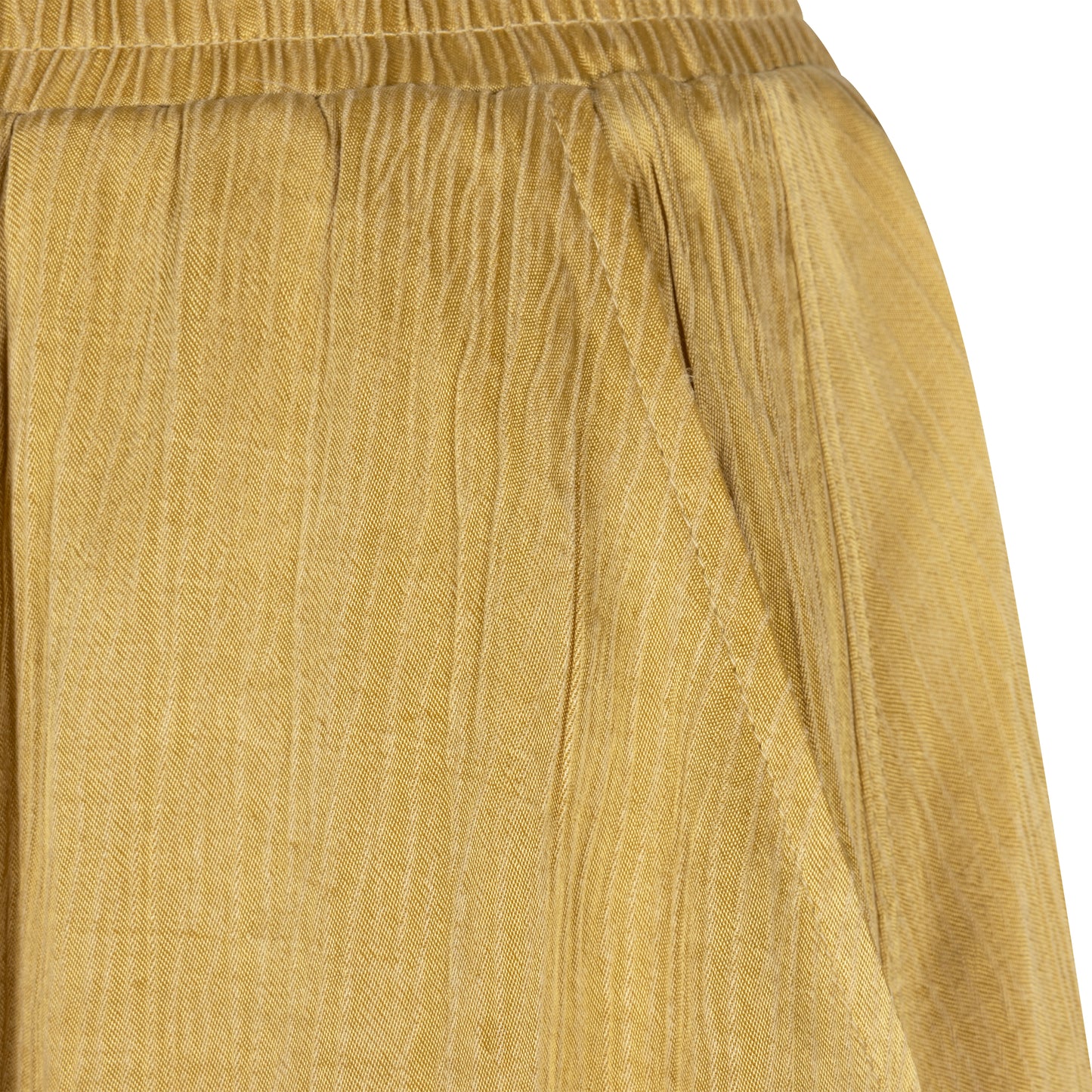 Long Cupro Crinkle Skirt in golden olive by Esqualo