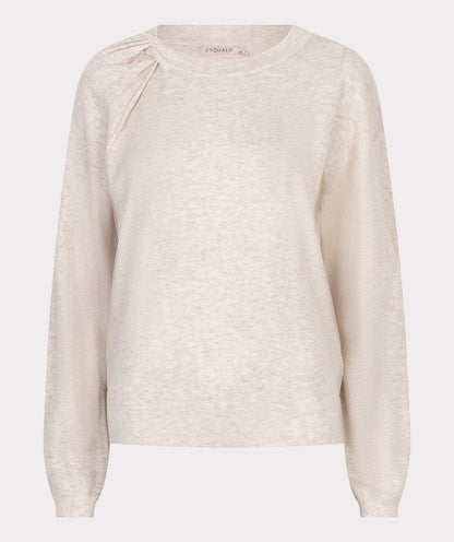 Long Sleeve Twisted Sweater in natural by Esqualo