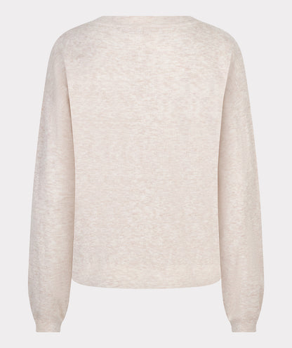 Long Sleeve Twisted Sweater in natural by Esqualo