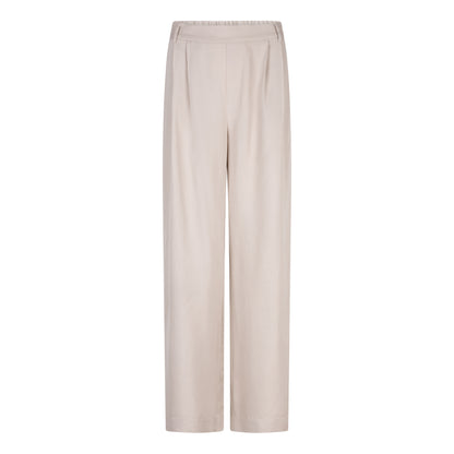 Wide Leg Pleat Front Trousers in light taupe by Esqualo