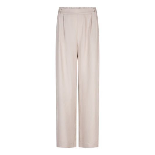 Wide Leg Pleat Front Trousers in light taupe by Esqualo