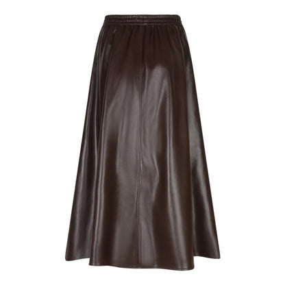 Faux Leather Midi Skirt in cacao by Esqualo