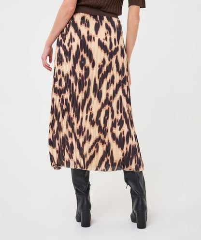 Printed Pleated Skirt in soft embrace by Esqualo