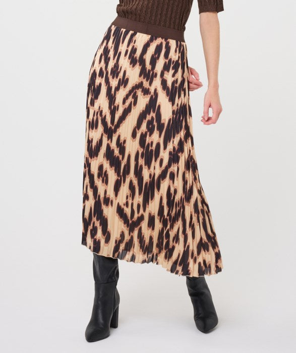 Printed Pleated Skirt in soft embrace by Esqualo