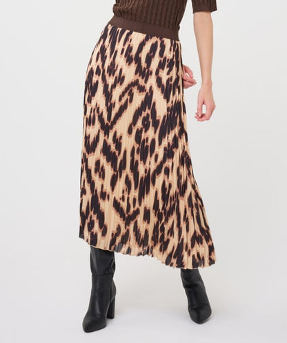 Printed Pleated Skirt in soft embrace by Esqualo