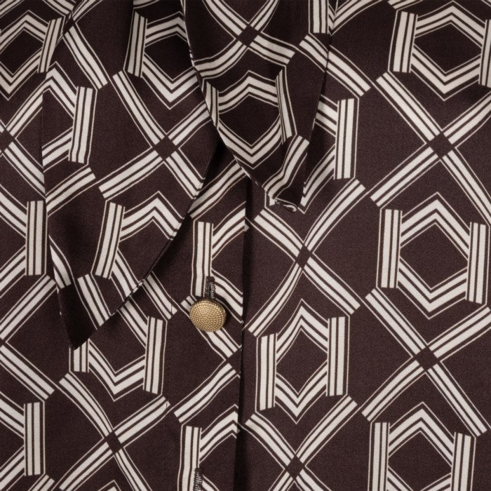Printed Blouse in bow warm cacao by Esqualo