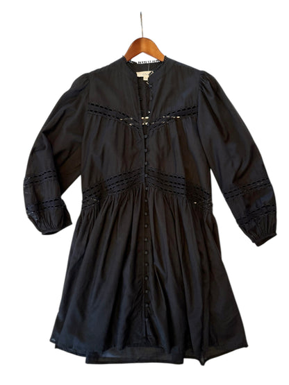 3/4 Sleeve Flowy Lace Dress in black by Elan