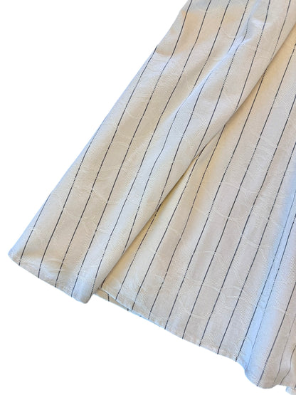 Casey Striped Midi Dress in creme by FRNCH