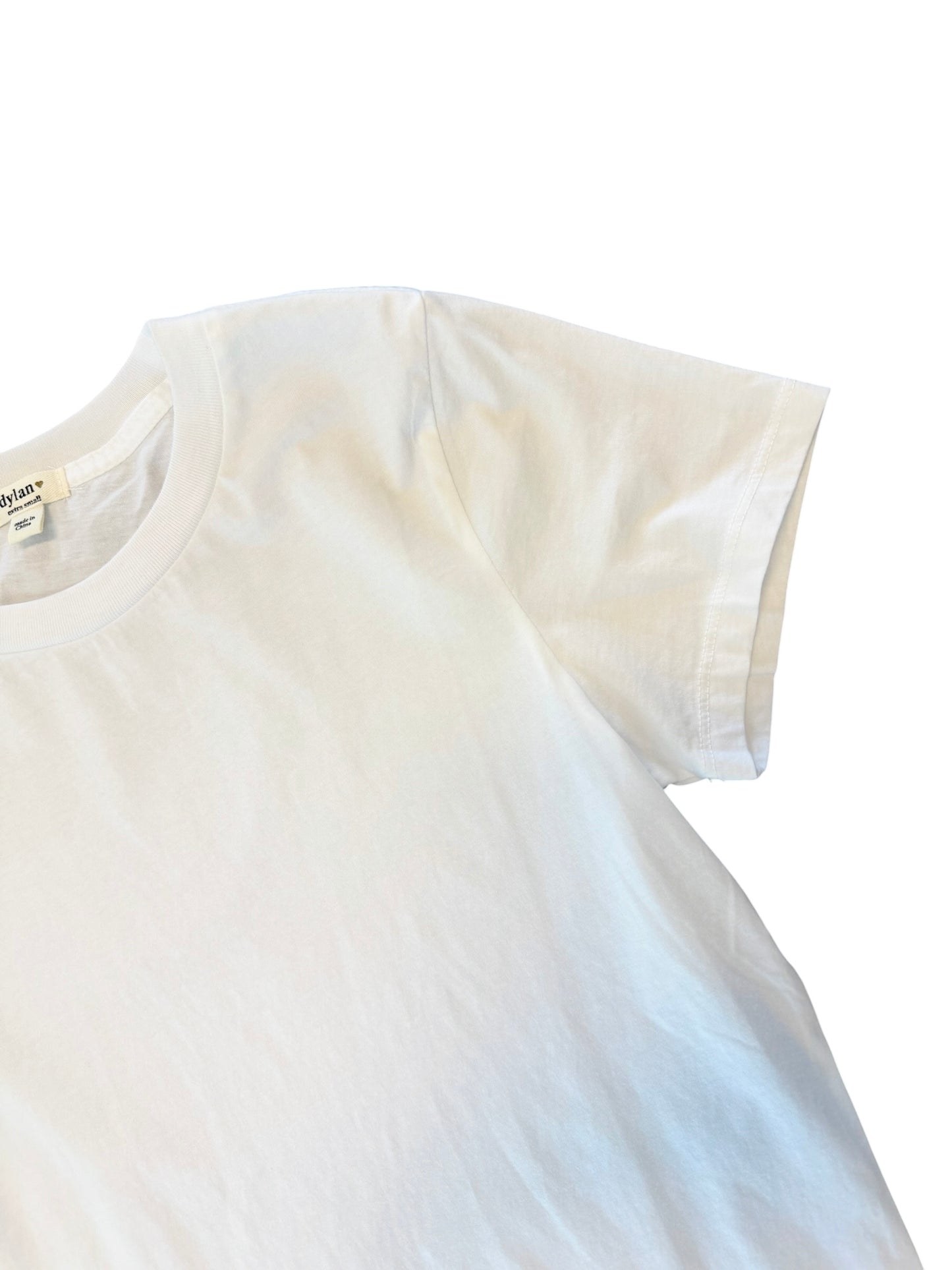 Boyfriend Crew Tee in white by Dylan
