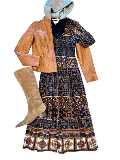 Allice RF Leather Jacket in cognac by Mauritius