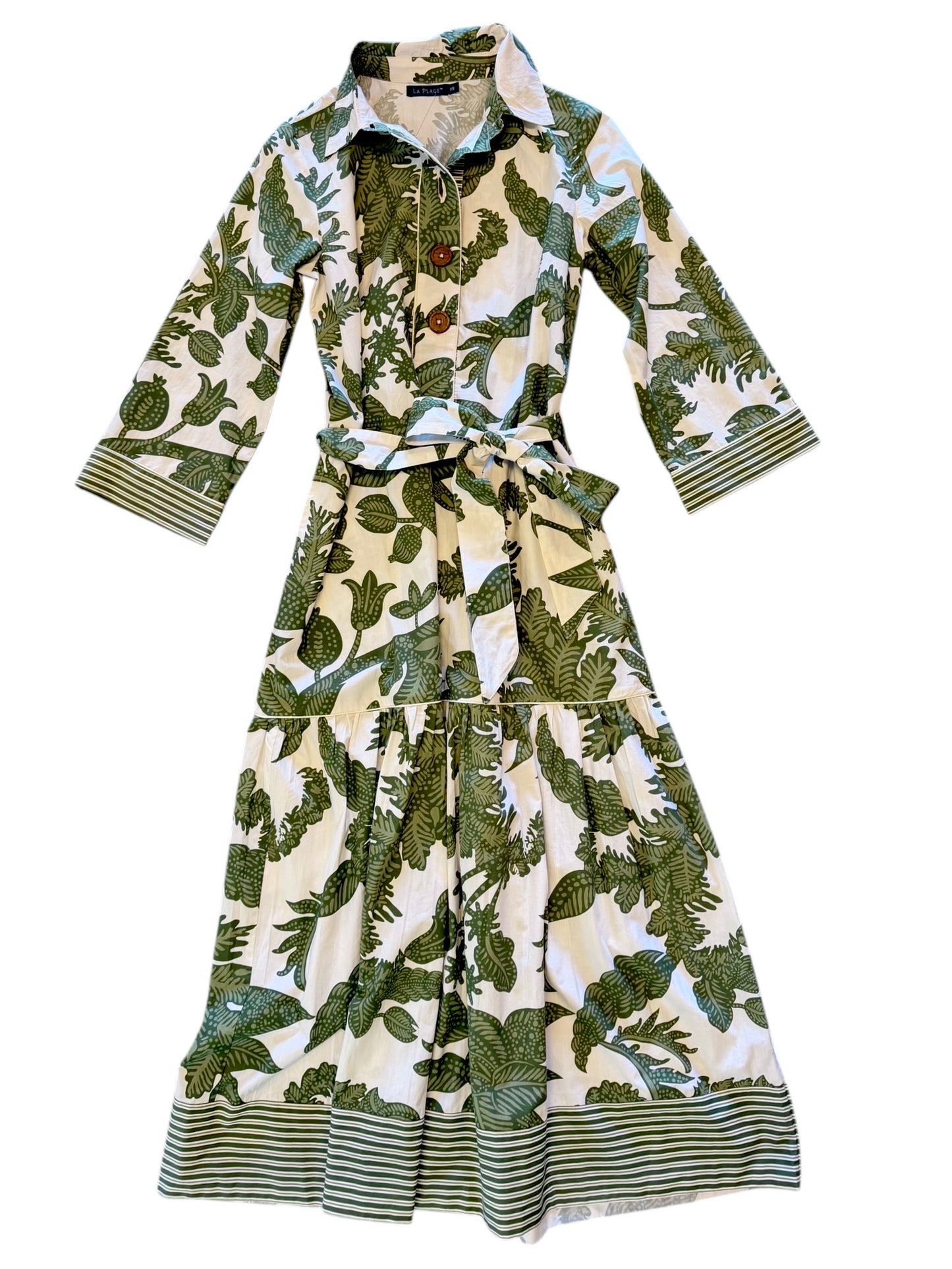 Town Maxi Dress in bali floral pesto by La Plage