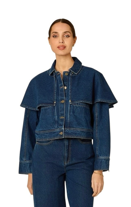 Clarke Jacket in dark denim by Cleobella