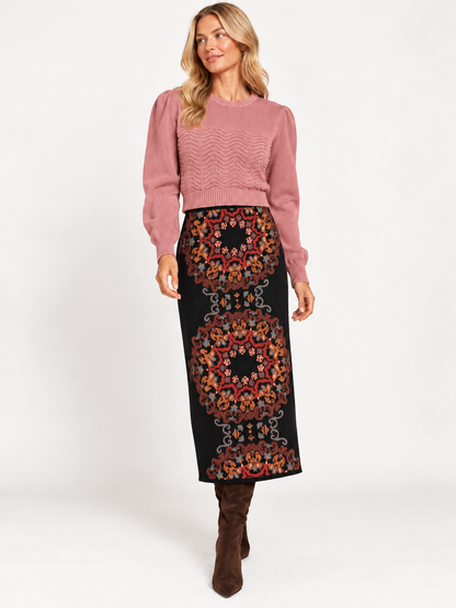May Sweater in rose tan by Cleobella